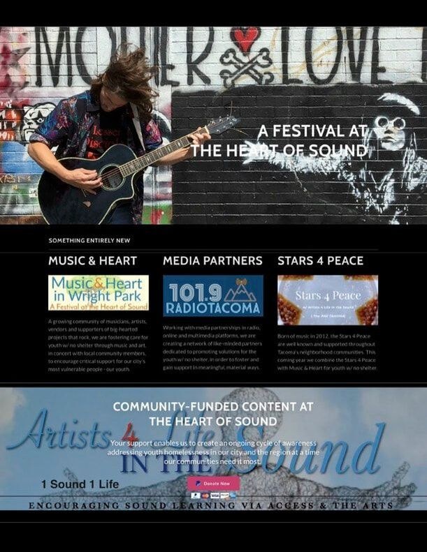 Music & Heart in Wright Park — work samples for Tacoma Creates.