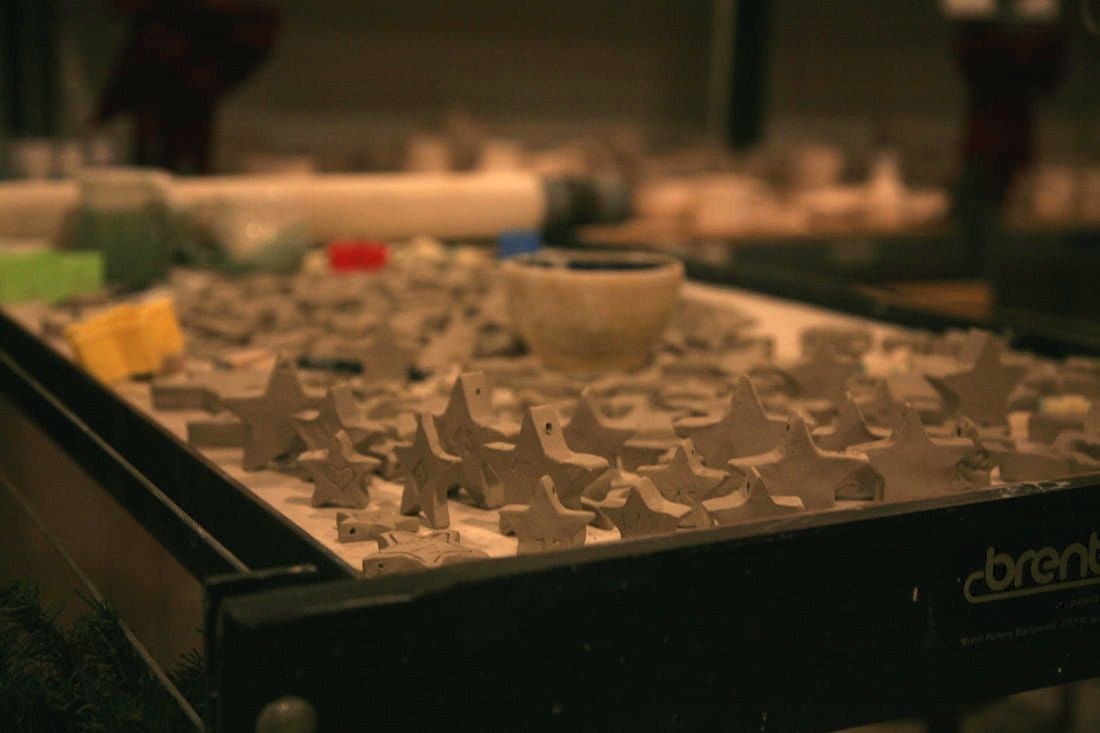 Stars of clay with SPUN Clay Arts Studio.
