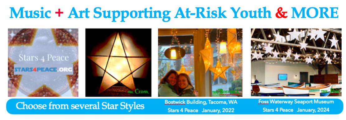 Purchases with Artists 4 Life in the Sound & The Giving Shop support Stars 4 Peace.