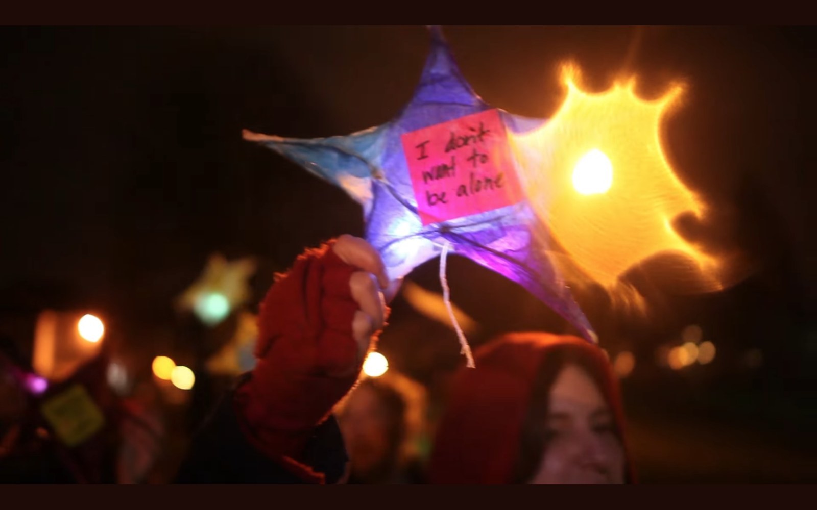 Stars in procession at Wright Park.