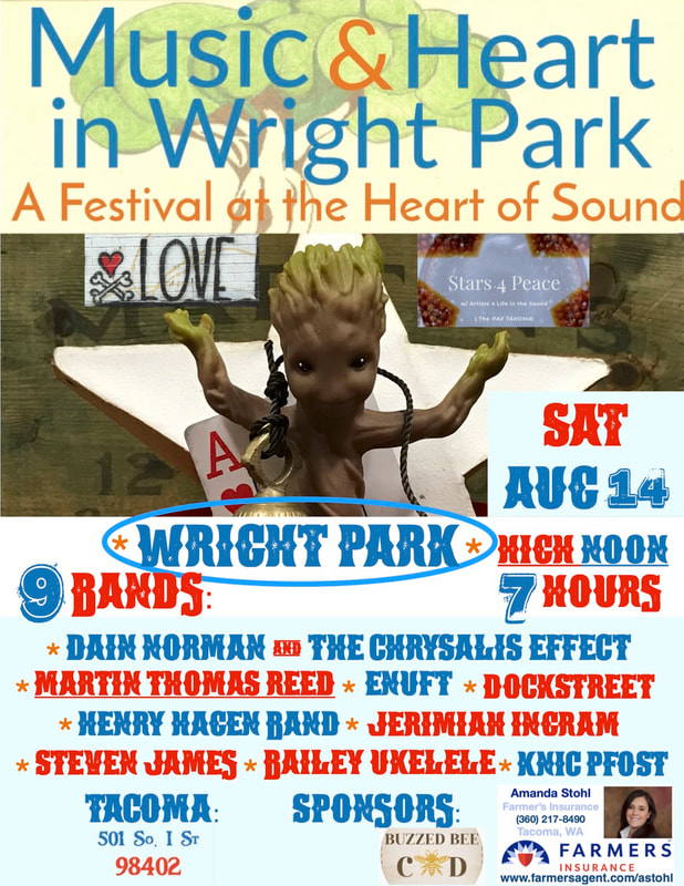 2021 poster — Music & Heart in Wright Park.