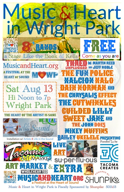 2022 poster — Music & Heart in Wright Park.