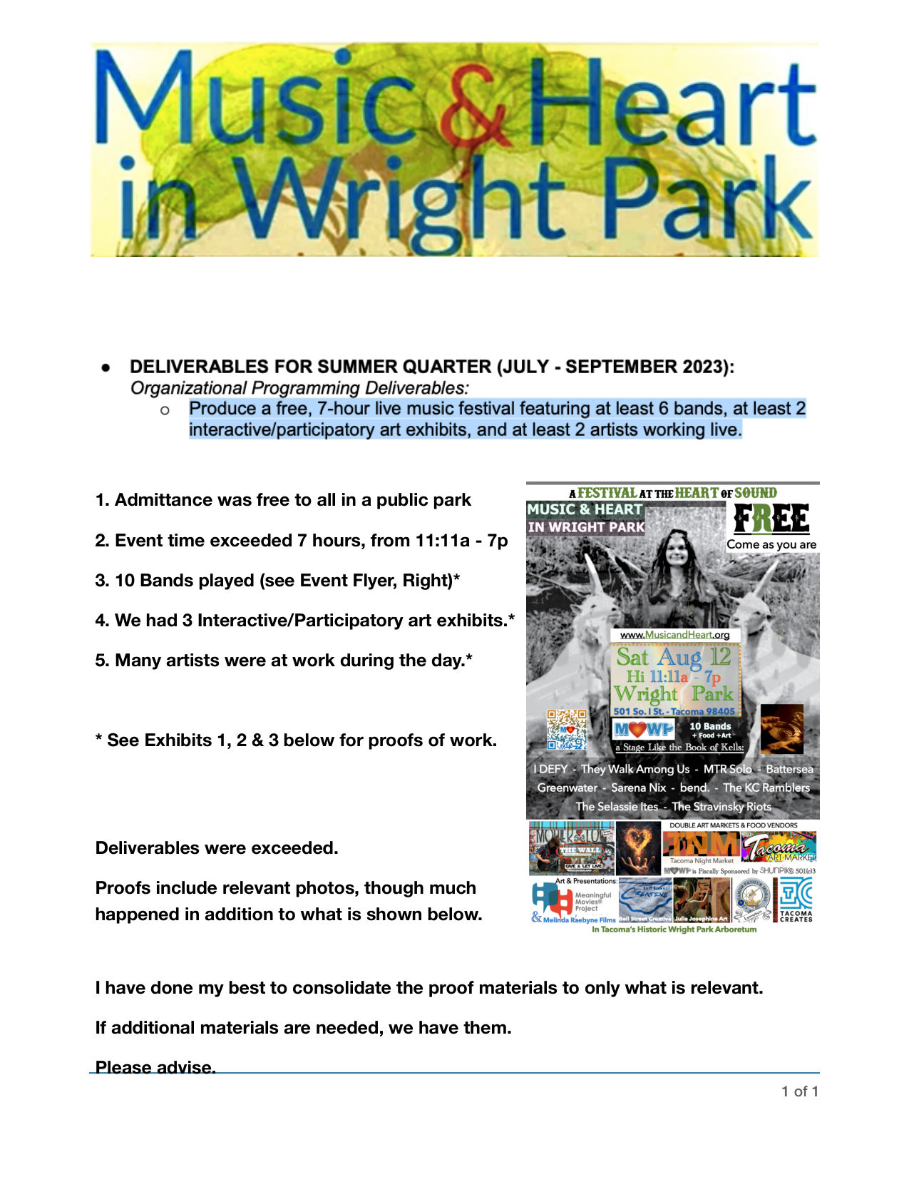 MHWP 2023 · Tacoma Creates deliverables & proofs (page 1 of 4).