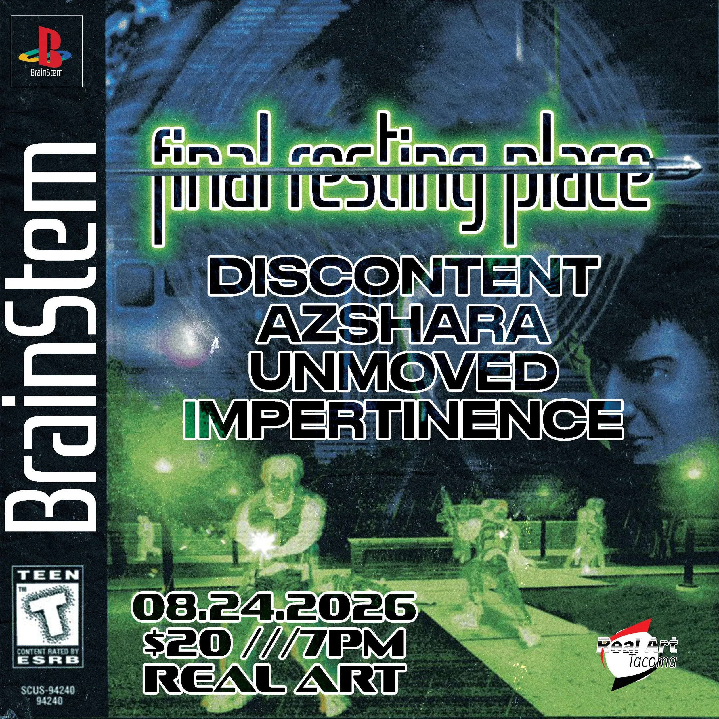BrainStem Productions Presents: Final Resting Place, Discontent, Azshara, Unmoved, Impertinence flyer